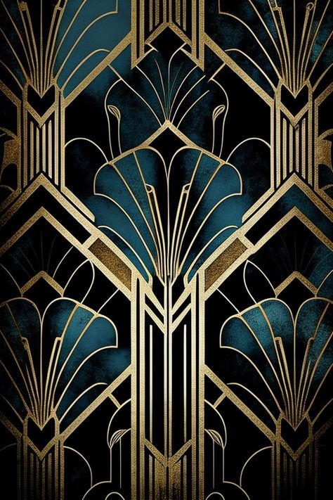 Pinturas Art Deco, Art Deco Design Graphics, Art Deco Aesthetic, Art Deco Color, Backgrounds Patterns, Art Deco Artwork, Deco Wallpaper, Art Deco Inspiration, Motif Art Deco