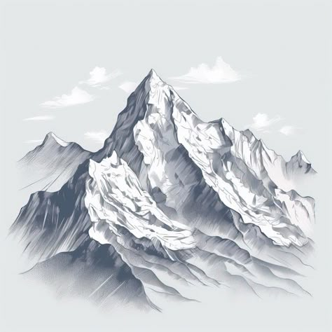 Mountains pencil drawing simple illustra... | Premium Photo #Freepik #photo #mountain-line #landscape-sketch #forest-sketch #landscape-illustration Mountains Pencil Drawing, Watercolour Mountains Landscapes, Mountain Sketch Landscapes, Mountain Pencil Drawing, Mountain Sketch Simple, Mountain Background Drawing, Mountains Drawing Simple, Mountain Scene Drawing, Mountain Drawing Sketches