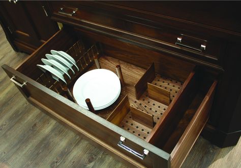 Plate Rack, for Fineline Base Plate - in the Häfele America Shop Small Drawer Organizer, Basement Kitchenette, Plate Organizer, House Improvement, Wood Drawer Pulls, Cabinetry Hardware, Kitchen Storage Boxes, Plate Storage, Kitchen Plate