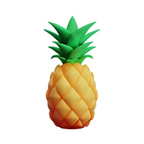 pineapple 3d rendering icon illustration Pineapple Icon, Cartoon Pineapple, Pineapple Illustration, Food Icon, Tree Saw, 3d Icons, Cityscape Photos, Logo Banners, Custom Illustration