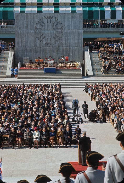 23 vintage shots of Montreal's triumphant Expo 67 (PHOTOS) | Curated Expo 67, Six Month, National Archives, World's Fair, Opening Ceremony, Notre Dame, Montreal, All Over The World, Over The Years