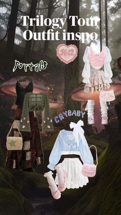 Portals Outfit, Melanie Martinez Aesthetic Outfits, Melanie Martinez Outfit Ideas, Melanie Martinez Inspired Outfits, Melanie Martinez Style, Rave Concert, Melanie Martinez Outfits, Melanie Martinez Concert, Concert Fits