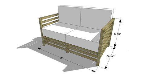 You Can Build This! Easy DIY Plans from The Design Confidential Free DIY Furniture Plans to Build an Outdoor Slatted Loveseat via @thedesconf Woodworking Outdoor Furniture, Woodworking Plans Clocks, Crib Woodworking Plans, Build Outdoor Furniture, Wood Projects For Kids, Woodworking Kits, Woodworking Plans Beginner, Woodworking Projects Furniture, Double Sofa