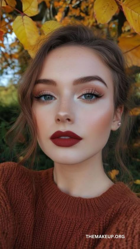 🍁 Stunning Fall Makeup Ideas for 2024 🍂 Makeup Cantik, Fall Makeup Trend, Makeup Pengantin, Fall Makeup Looks, Smink Inspiration, Braut Make-up, Makeup Looks Tutorial, Fall Makeup, Makeup Pictures