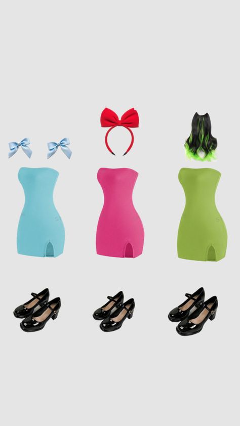 Powerpuff girls 🩵🩷💚#halloweeninspo #costume Power Puff Costume, Powerpuff Girls Halloween Costume, Cartoon Halloween Costumes, Powerpuff Girls Costume, Holloween Costume, Powerpuff Girl, Puff Girl, Halloween Inspo, Halloween Costumes For Girls