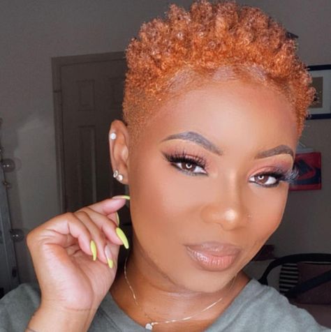 Beautiful copper hair @karessthestylist!!! 😍😍😍 • Follow us @RockinItNatural for natural hair styles & hair cut inspirations!! Tag your… | Instagram Natural Tapered Cut, Twa Hair, Big Chop Natural Hair, Goddess Hair, Short Natural Haircuts, Natural Hair Woman, Braids With Shaved Sides, Short Natural Curly Hair, Natural Kids