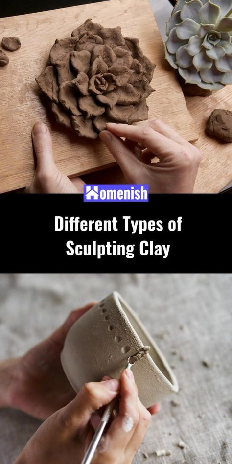 If you are an experienced sculptor wanting to learn about other types of sculpting clay you could use, or someone completely new to sculpting wanting to find out about the easiest clay to start out with, then this guide about the different types of sculpting clay available is for you. Types Of Clay For Sculpting, Diy Sculpting Clay, How To Sculpt With Polymer Clay, How To Start Sculpting Clay, Diy Sculpting Clay Recipe, How To Make Molding Clay, Sculpting With Polymer Clay, Clay Sculpting Tutorial, Pottery Clay Recipe