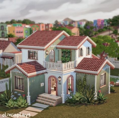 Sims 4 Loft, Sims 4 Houses Layout, Small Cottage House Plans, Sims Freeplay Houses, Die Sims 4, Sims 4 Family, Sims Houses, Sims Builds, Sublimation Ideas Projects Inspiration