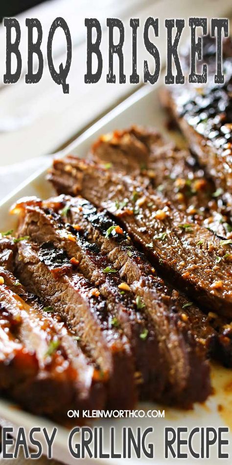 Grilled Brisket Recipes, Bbq Brisket Recipes, Bbq Beef Brisket, Grilled Brisket, Summer Dinner Recipes Grill, Beef Brisket Recipe, Brisket Recipe, Beef Brisket Recipes, Easy Grilling Recipes