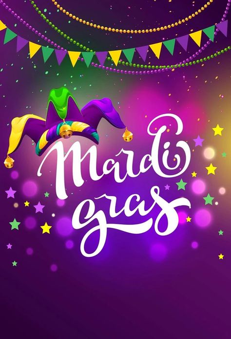 Circus&Carnival Mardi Gras Garland, Mardi Gras Background, Clown Hat, Handwritten Text, Bokeh Background, Fabric Backdrop, Luxury Blanket, Photography Backdrops, Mardi Gras