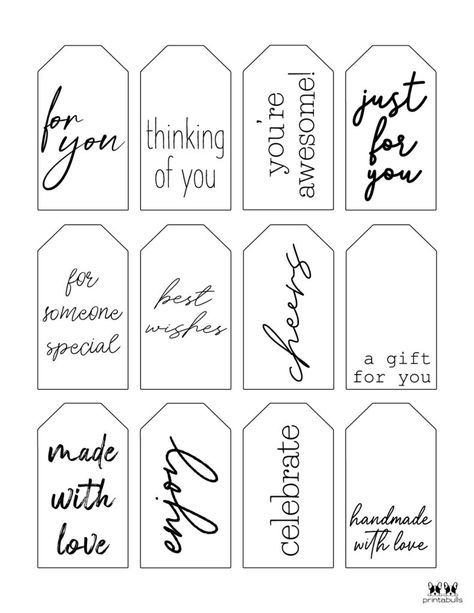 Printable Gift Tags-Page 31 Gift Tag Template Free Printable, Gift Tag Template Free, Tag Template Free, Printable Tags Template, Gift Tag Labels, Editable Gift Tags, Gift Tags Birthday, Thank You Printable, Free Printable Tags