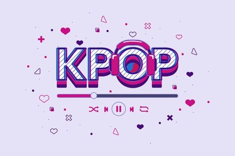 Kpop Logo, K Pop Music, Premium Vector, K Pop, Sound, I Love, Music