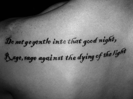 Do not go gentle into that goodnight .... Poem Tattoo, Fingers Tattoo, Literary Tattoo, Do Not Go Gentle, Wörter Tattoos, Font Love, Tattoo Quotes For Men, Tattoo Quotes About Strength, Night Tattoo