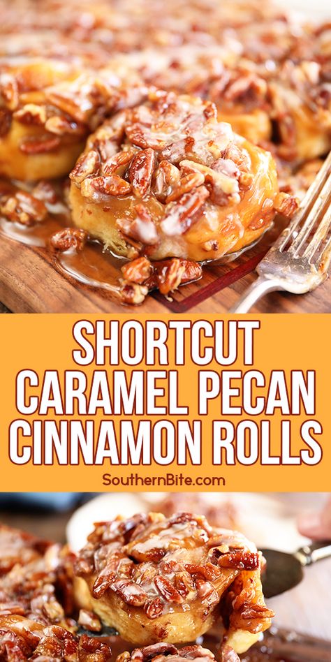 Canned Cinnamon Roll Desserts, Easy To Make Cinnamon Rolls, Sticky Cinnamon Rolls Homemade, Pecan Caramel Rolls, Cinnamon Pecan Rolls Homemade, Pecan Sticky Buns Recipes Cinnamon Rolls, Boujee Cinnamon Rolls, Canned Cinnamon Roll Dessert Ideas, Pecan Cinnamon Rolls Recipe Sticky Buns