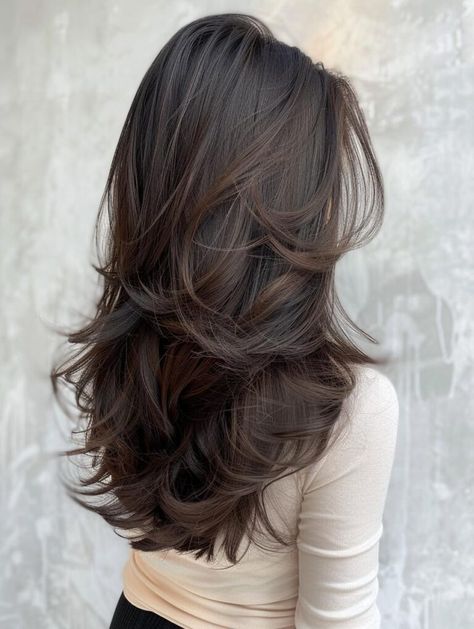 Stunning Layered Haircuts for Long Hair: Styles & Maintenance Tips Long Hair Haircut Ideas Layers, Layered Hair Inspo Long, Long Layered Hair From The Back, Haïr Cut With Layers, Cute Layers For Long Hair, Long Layered Textured Haircut, Flowy Layers Haircut, Long Layers Butterfly Cut, Back Layers Long Hair