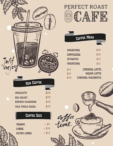 Best 15 Coffee Shop Menu Ideas - Stealth Agents Coffee Shop Menu Ideas, Menu Design Ideas, Coffee Menu Design, Cafe Menu Design, Coffee Shop Menu, Cozy Coffee Shop, Coffee Menu, Cafe Menu, Menu Ideas