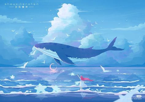 Whale In The Sky, Whale Illustration, Cute Laptop Wallpaper, Whale Art, Fantasy Aesthetic, Cute Backgrounds, Computer Wallpaper, Laptop Wallpaper, Cute Wallpaper Backgrounds