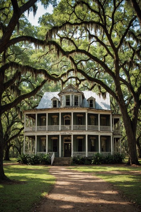 The Soul of the South: A Cultural Tour of Louisiana Houses In New Orleans, Southern Gothic New Orleans, New Orleans Bayou Aesthetic, Louisiana Bayou Homes, New Orleans Buildings, Vintage New Orleans Aesthetic, New Orleans Jazz Aesthetic, Louisiana Scenery, Louisiana Gothic