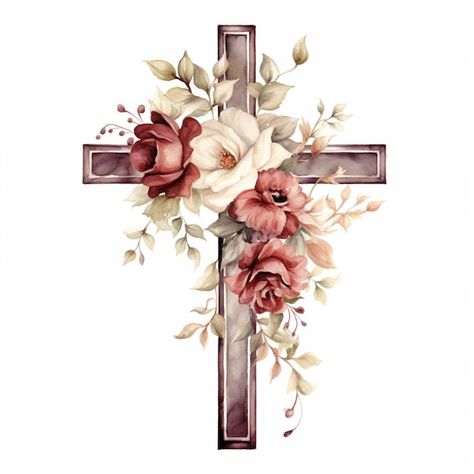 Crosses With Flowers, Cross With Flowers, Cross Photo, Cross Pictures, Home Wooden Signs, Cross Tattoo Designs, Anniversary Art, Old Rugged Cross, Flower Cross