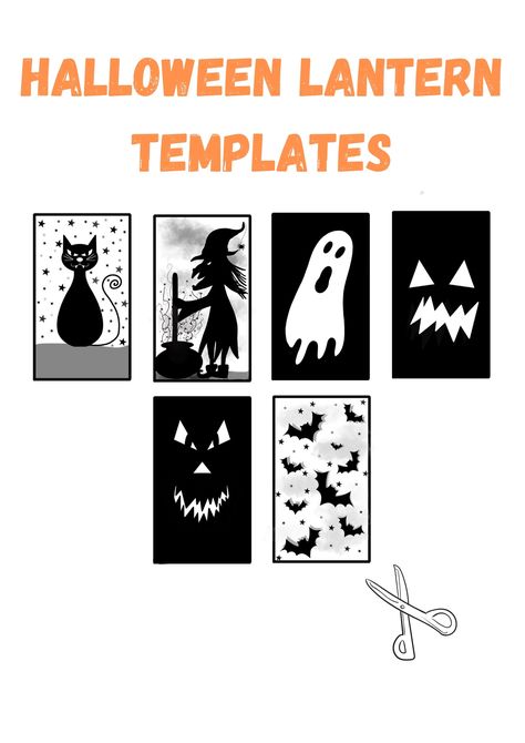 Halloween Lanterns Diy, Gothic Crafts, Lanterns Diy, Lantern Template, Fall Crafting, Halloween Lantern, Halloween Props Diy, Halloween Paper Crafts, Halloween Printables Free