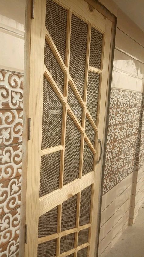 9625640786 Wire Mesh Door Design Wooden, Mesh Door Design Wooden, Jaali Door, Jali Door, Net Door, Mesh Doors, House Front Door Design, Flush Door Design, Modern Wooden Doors