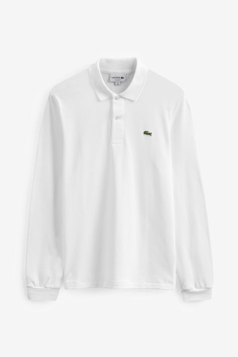 Lacoste Polo Shirt Men, Camisa Lacoste, Mens Lacoste, Polo Lacoste, Lacoste Shirt, Lacoste Polo Shirts, Money Images, White Polo Shirt, Lacoste Polo