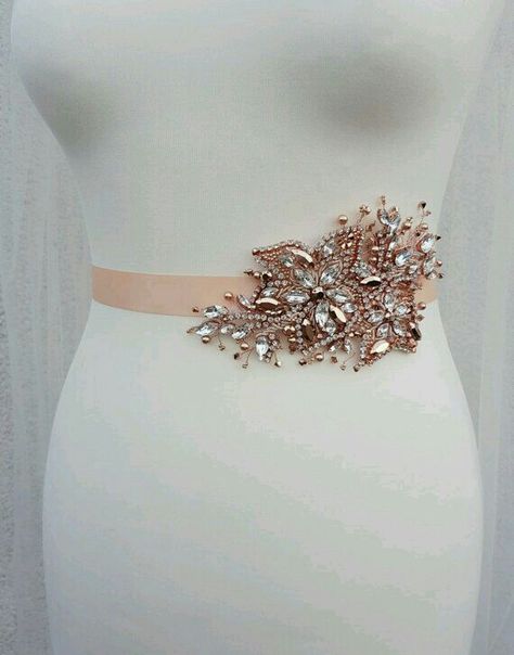 Swarovski Belt, Rose Gold Wedding Inspiration, Gold Wedding Gowns, Gold Sash, Belt Luxury, Gold Wedding Theme, Wedding Belt, Wedding Dress Belt, Essense Of Australia