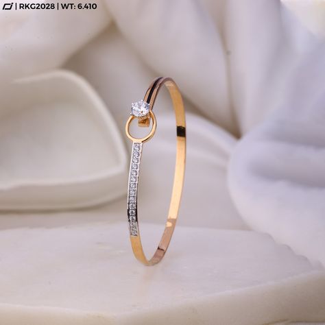 Rose Gold Breslet For Women Design, Rose Gold Kada Design For Women, Bracelets Gold Simple For Women Latest, Gold Bracelets For Women Indian, Latest Gold Bracelet For Women, Gold Kada Design For Women, Rose Gold Kada, Latest Gold Jewellery Designs, Rose Gold Bracelet For Women