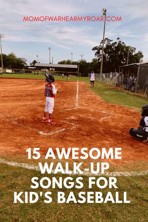 15 Walk-Up Songs For Kid's Baseball | Mom of W.A.R., Hear My Roar Youth Baseball Walk Up Songs, Walk Out Songs Baseball, Funny Walk Up Songs Softball, Softball Walk Up Songs List, Best Walk Up Songs For Baseball, Best Baseball Walk Up Songs, Baseball Walk Up Songs 2023, Best Softball Walkup Songs, Softball Walkup Songs