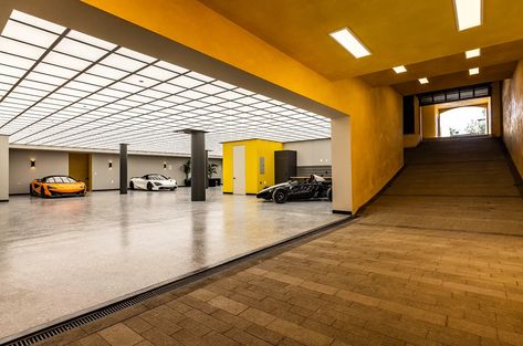 Subterranean Garage, Garage Photos, Parking Structure, Garage Design Interior, Garage Guest House, Pelan Rumah, Mediterranean Style Home, Dream Car Garage, Luxury Garage