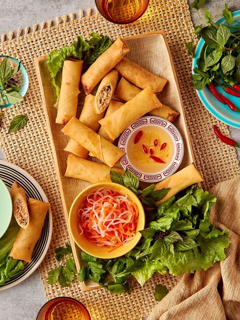 Authentic Vietnamese Egg Rolls (Chả Giò) - Balance With Jess Vietnamese Rolls Recipe, Cha Gio Recipe, Vietnamese Rolls, Vietnamese Egg Rolls, Homemade Egg Rolls, Vietnamese Pork, Pork Egg Rolls, Pickled Carrots, Asparagus Soup