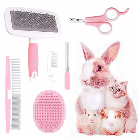 Bunny Supplies, Massage Gloves, Pet Shed, Slicker Brush, Bunny Cages, Nail Scissors, Pet Bunny, Trim Nails, Grooming Kit