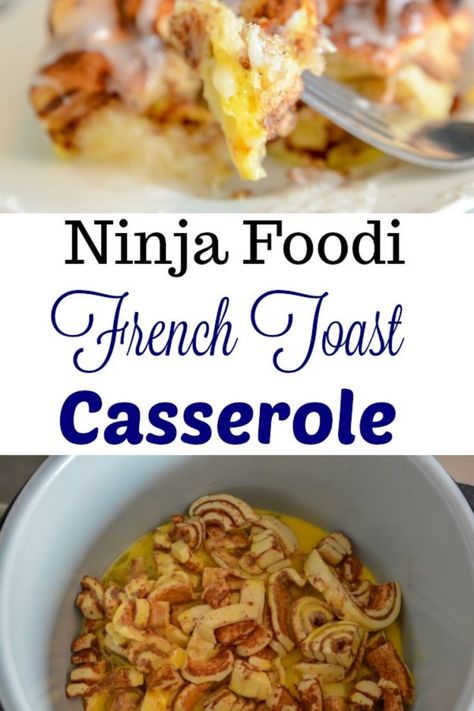 The Ninja Foodi French toast casserole is the perfect breakfast to whip up on Christmas morning! A moist and light french toast casserole with a hint of vanilla, for the tastiest breakfast around. Breakfast French Toast, Ninja Cooking System Recipes, Ninja Recipes, Toast Casserole, Birthday Breakfast, Instant Pot Dinner Recipes, French Toast Casserole, Ninja Foodi, Instapot Recipes