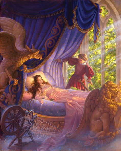 Scott Gustafson, Classic Fairy Tales, Briar Rose, Fairytale Art, Grand Staircase, Fantasy Artist, The Night Before Christmas, Animated Cartoons, Grimm