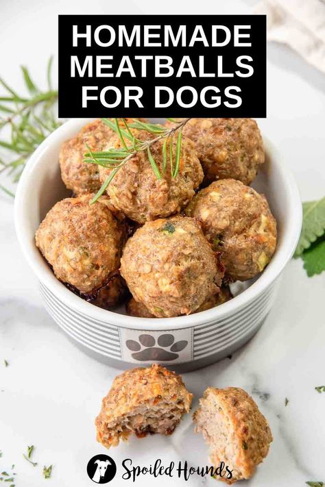 Dog Meatballs, Meatballs For Dogs, Turkey Dog Treats, Chicken Meatballs Healthy, The Best Meatballs, Easy Dog Treat Recipes, Diy Dog Food, Make Dog Food, Dog Biscuit Recipes