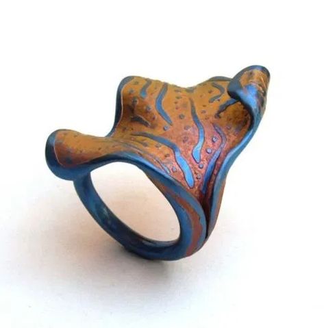 Fimo Ring, Don Pedro, Polymer Clay Ring, Red Maple, Titanium Jewelry, Ring Hand, Maple Leafs, Handcrafted Rings, Polymer Clay Art