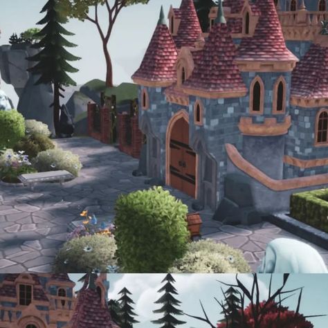 Beast Castle Dreamlight Valley, Dreamlight Valley Beast Castle, Dlv Inspiration, Beauty And The Beast Castle, Beast Castle, Castle Exterior, Beast's Castle, Disney Dreamlight Valley, Romantic Picnic