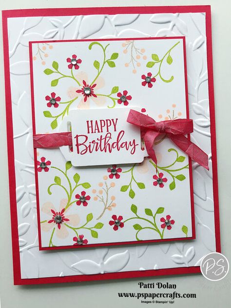 Pretty Birthday Card, Simple Birthday Cards, Homemade Birthday Cards, Hand Made Greeting Cards, Bday Cards, Birthday Cards For Women, Making Greeting Cards, Embossed Cards, Birthday Cards Diy