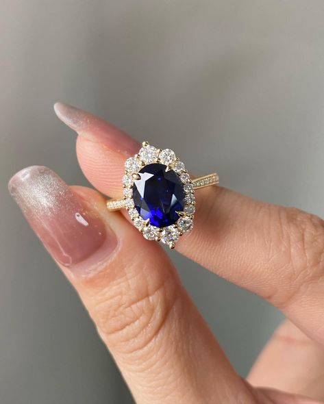 3 CT Blue Oval Cut Sapphire Diamond Ring 10K 14K 18K Solid White Yellow and Rose Gold Engagement Ring Floral Shape Ring Anniversary Ring by GemStoneRingGB on Etsy Engagement Ring Floral, Gemstone Rings Unique, Oval Sapphire Engagement Ring, Birthstone Promise Rings, Blue Gemstone Ring, Unique Rings Vintage, Blue Gemstone Rings, Floral Engagement Ring, Blue Diamond Ring