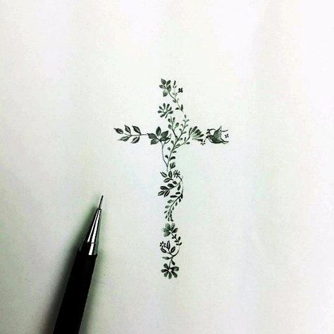 beautiful! Wörter Tattoos, Hirsch Tattoo, Cross Tattoos For Women, Inspiration Tattoos, Diy Tattoo, Dainty Tattoos, Subtle Tattoos, Dream Tattoos, Month Flowers