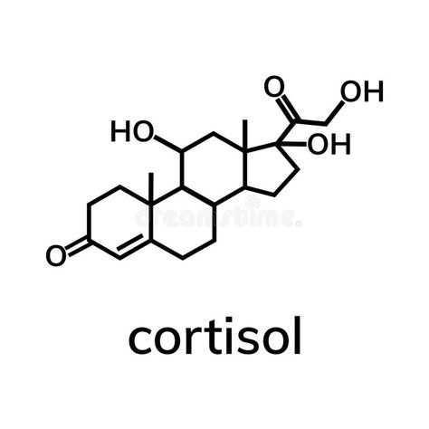 Stress hormone, cortisol royalty free illustration Cortisol Molecule Tattoo, Chemical Compounds Chemistry, Happy Hormones Illustration, Cortisol Tattoo, Cortisol Molecule, Molecules Drawing, Chemical Structure Tattoo, Chemical Tattoo, Cortisol Hormone