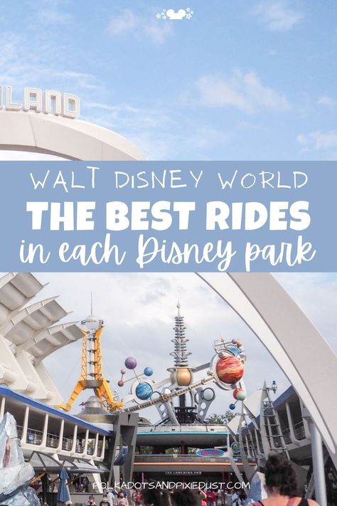 Walt Disney World Parks are filled with rides, attractions, shows and more! So how can you possible choose what is worth your valuable Disney time? Check out the post for our TOP Rides in each Disney Park and why we recommend them! Plus height requirements, ride category and whether it's worth your fast pass! #disneyvacation #disneytips #polkadotpixies Disney World Must Do, Rides At Disney World, Animal Kingdom Rides, Walt Disney World Rides, Disney Fast Pass, Magic Kingdom Rides, Disney Time, Disney World Rides, Disney Secrets