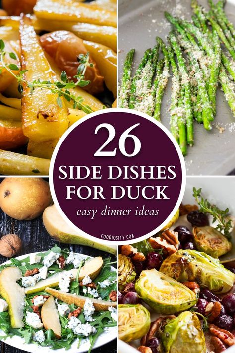 Complement your duck dinner with 26 exquisite side dishes! Dive into a range of options, from rich and savory to light and refreshing, that will elevate your main course. Click now to discover sides that make every bite of duck even more delightful! #SidesForDuck Side Dishes For Duck, Christmas Roast Duck, Lasagna Side Dishes, Best Dinner Ideas, Honey Roasted Parsnips, Duck Dinner, Christmas Dinner Sides, Cranberry Orange Relish, Fennel And Orange Salad