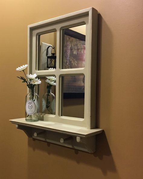 FARMHOUSE WALL MIRROR | Window Pane Mirror | Farmhouse Window Mirror #FarmhouseMirror #WindowWallMirror #DistressedMirror #4WindowPanes #LargeWallMirror #FarmhouseMirrored #DistressedWindow #LivingRoomMirror #RusticWoodMirror #WindowPaneMirror Farmhouse Window Mirror, Basket Beige, Window Frame Mirror, Mirror Farmhouse, Window Pane Mirror, Farmhouse Wall Mirrors, Reclaimed Wood Mirror, Mirror Window, Farmhouse Mirrors