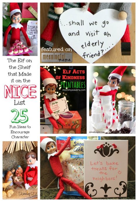 The Elf on the Shelf that Made the Nice List Kindness Elves, Elf Activities, Elf Antics, Elf Fun, Nice List, Elf On The Shelf Ideas, Christmas Advent, Shelf Ideas, Christmas Activities