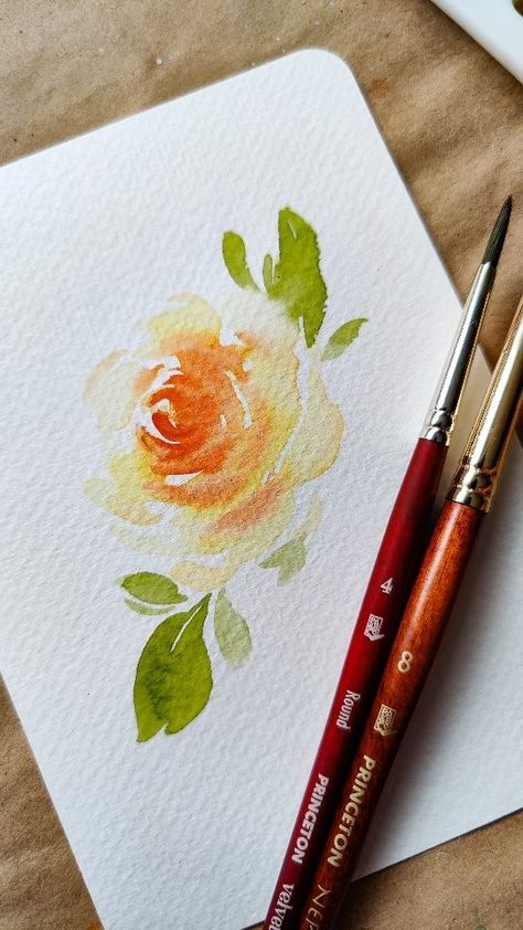 Step-by-step Watercolor Rose Tutorial 🌹🖌️ Save this for later and try it. - - #watercolorroses #watercolortutorial #spring… | Instagram Watercolor Rose Tutorial, Spring Instagram, Learn Watercolor Painting, Flower Drawing Tutorials, Watercolor Flowers Tutorial, Rose Tutorial, Watercolor Paintings For Beginners, Flower Art Drawing, Watercolor Pictures