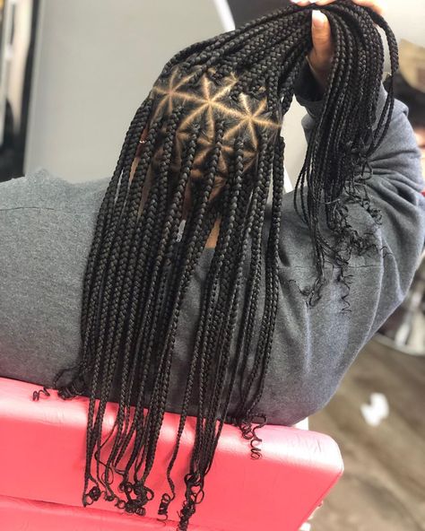 Triangle Part Box Braids, Triangle Parts, Triangle Braids, Triangle Box Braids, Medium Hair Braids, Black Hair Video, Medium Box Braids, Bohemian Braids, Box Braids Hairstyles For Black Women