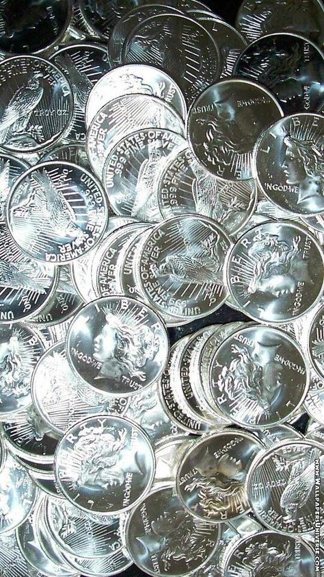 silver.quenalbertini: Silver coins Silver Aesthetic, Grey Aesthetic, Silver Wallpaper, Silver Walls, Cottage Charm, Color Vibe, Gray Aesthetic, Images Esthétiques, Photo Wall Collage