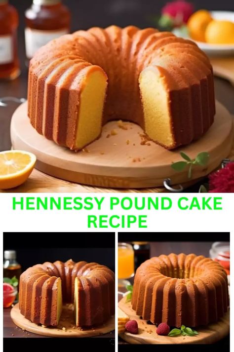 Best Hennessy Pound Cake Recipe Mini Pound Cake Bites, Henny Sweet Potato Pound Cake, Hennessy Pound Cake Recipe, Tiktok Desserts, Alcohol Cakes, Liquor Cakes, Pound Cake Cupcakes, Hennessy Cake, Pound Cake Recipes Easy