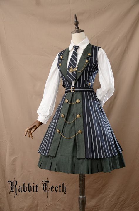 Witch Dress Costume, Steampunk School, White Rabbit Outfit, Steampunk Dress Victorian, Steampunk Uniform, Steam Punk Fashion, Ravenclaw Uniform, Steampunk Dresses, Rabbit Teeth